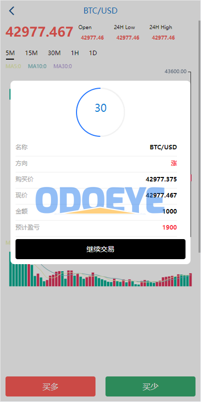 海外多语言微盘系统/虚拟币秒合约微交易/前端uniapp