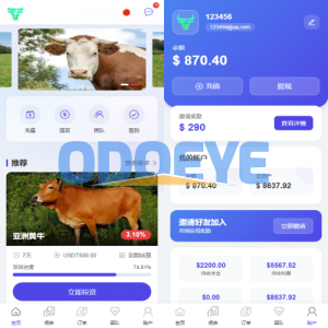多语言养殖投资系统/养牛投资返利/签到/前端VUE