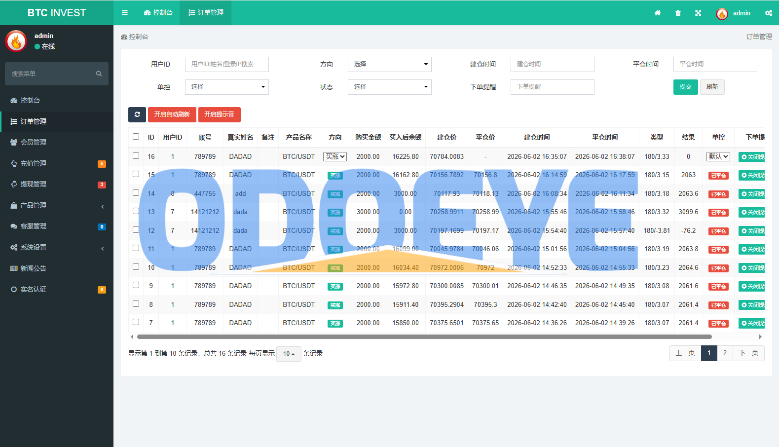 多语言秒合约交易/虚拟币微交易时间盘/实名认证/在线客服