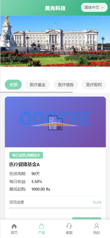 新版海外投资理财系统/医疗项目基金投资/贷款/余额宝