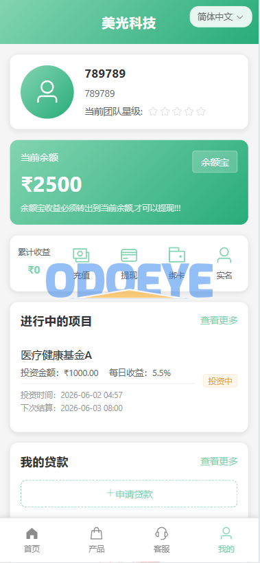 新版海外投资理财系统/医疗项目基金投资/贷款/余额宝