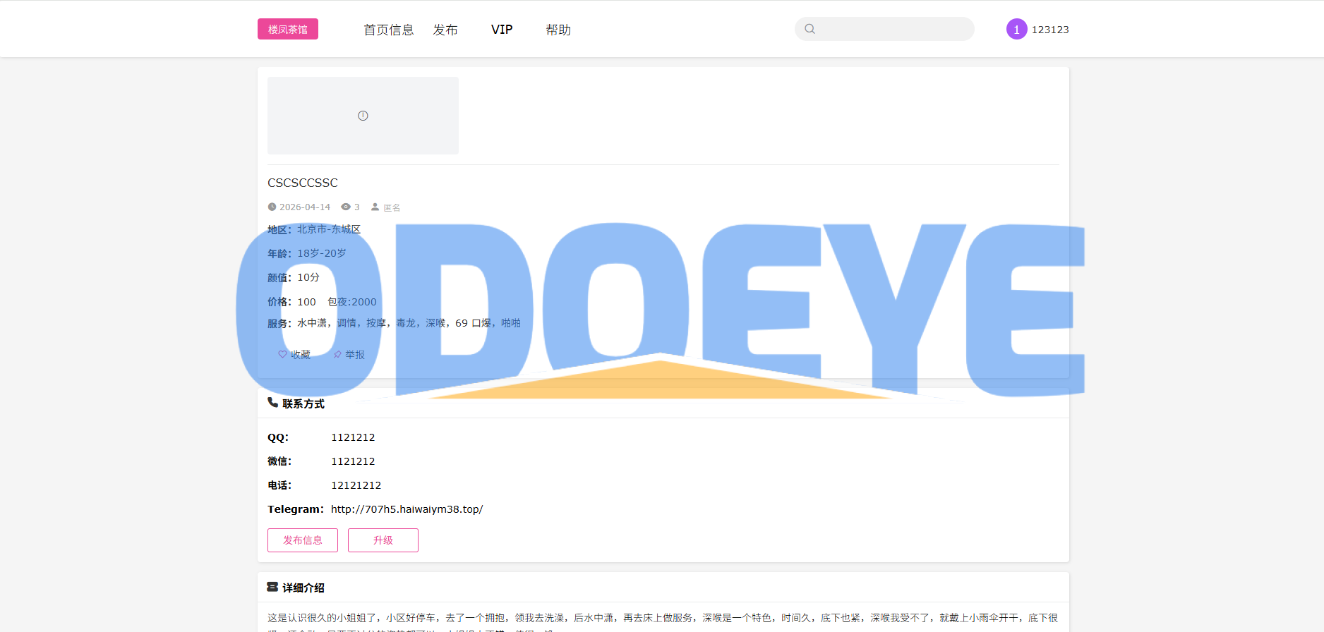 JAVA版同城楼凤系统/楼凤茶馆/信息发布/信息网